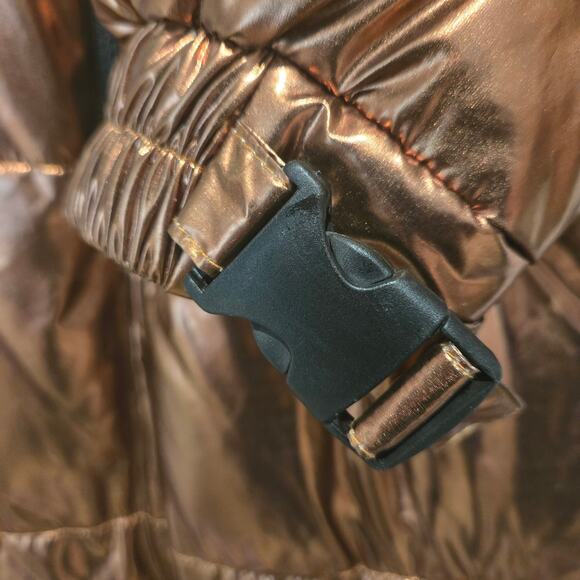 NWT Nichole Lynel NL The Label Metallic Copper Puffer Belted Snow Suit-Size L - Picture 9 of 15